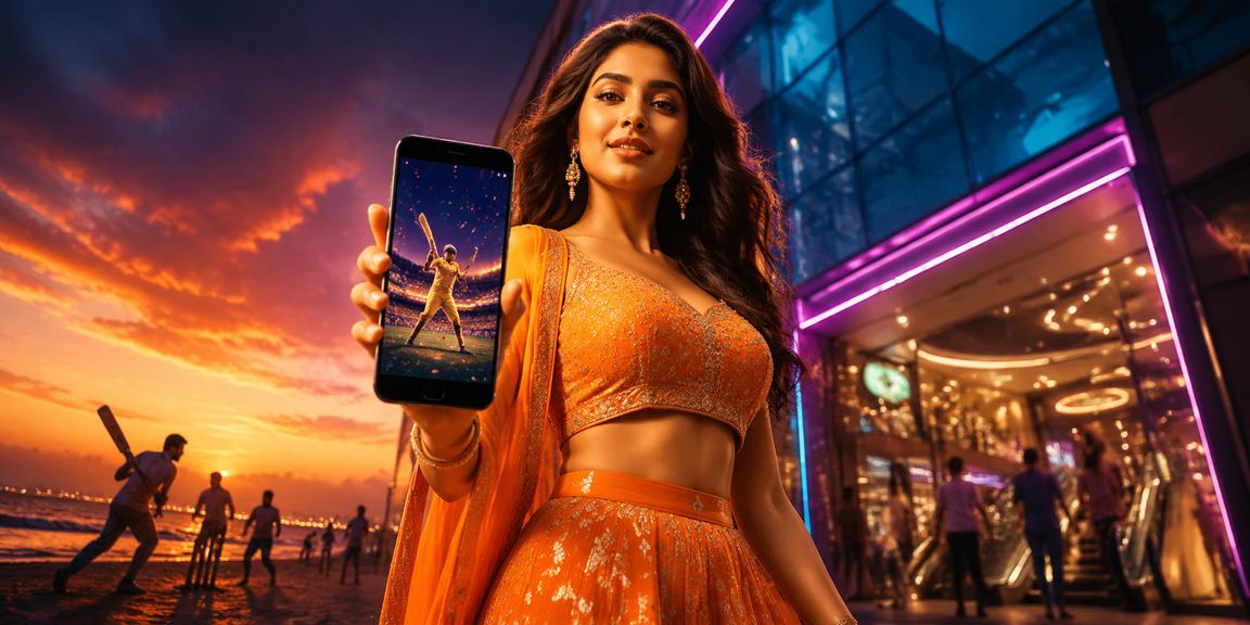 Indian player enjoying mobile betting with 4net platform